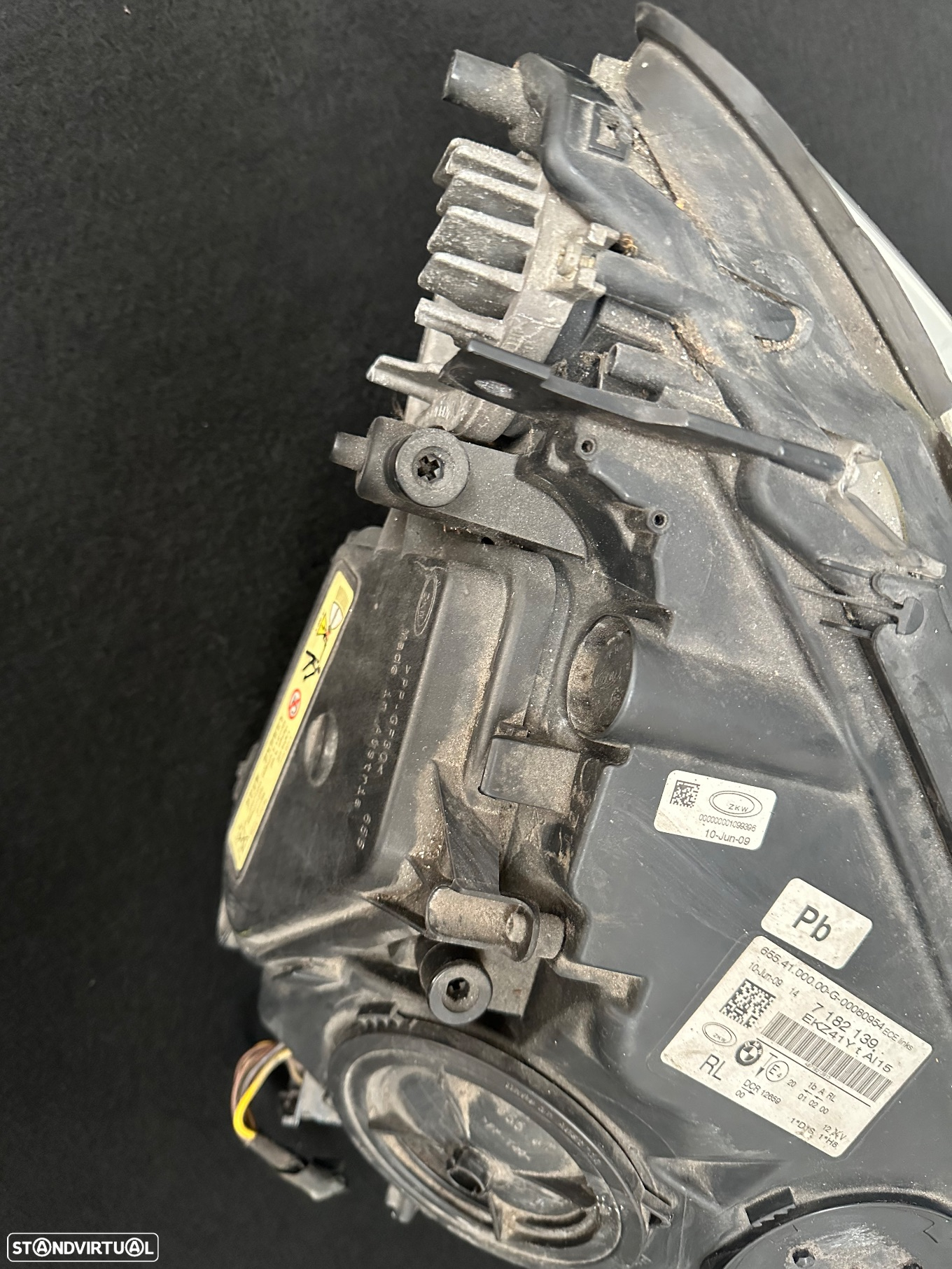 Original BMW Série 7 F01 2008+ Farol Frente Esquerdo Xenon 7182139 - 4