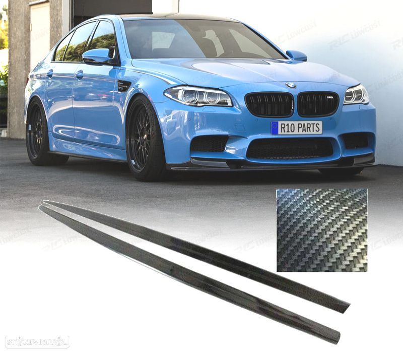 EMBALADEIRAS LATERAIS BMW F10 F11 10-17 LOOK M PERFORMANCE CARBONO - 1