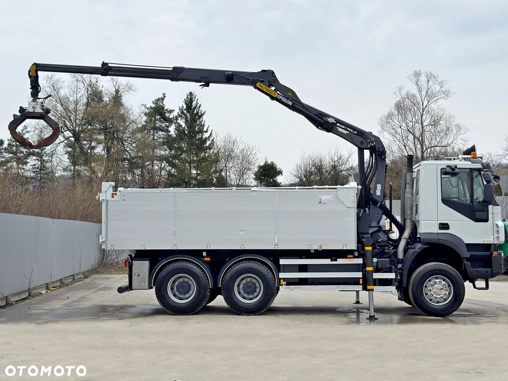 Iveco TRAKKER 410 * WYWROTKA 5,10 m * PALFINGER EPSILON Q 150 Z 84 TI / 6x6 - 9