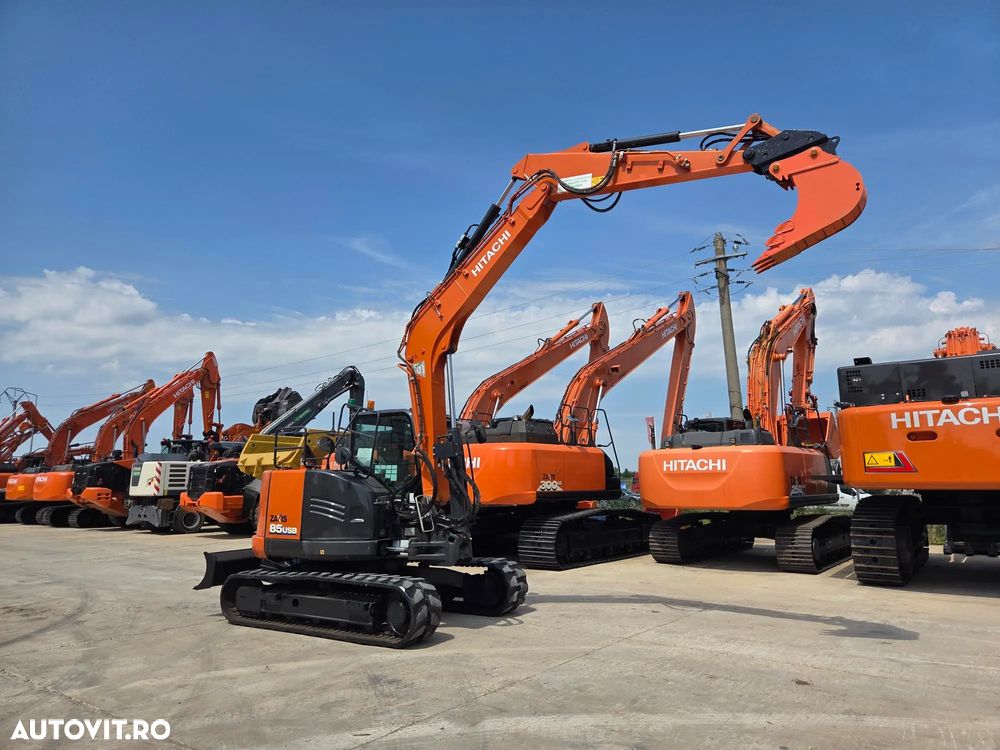 Hitachi ZX85, 2022, 2.734, CUPLA RAPIDA HIDR+3 CUPE NOI, lama nivelare, inst picon pe brate, camera spate, senile cauciuc 80% ok, aer cond, ad sapare 6m, latime 2,2m, ridica 4t cu sistem antirasturnare, STARE FOARTE BUNA, leasing 4 ani, PROMOTIE 62.900Eur - 22