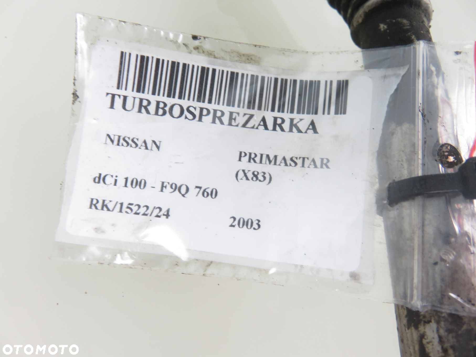 TURBOSPRĘŻARKA NISSAN PRIMASTAR 1.9 dCi  8200091350 F9Q 760 - 7