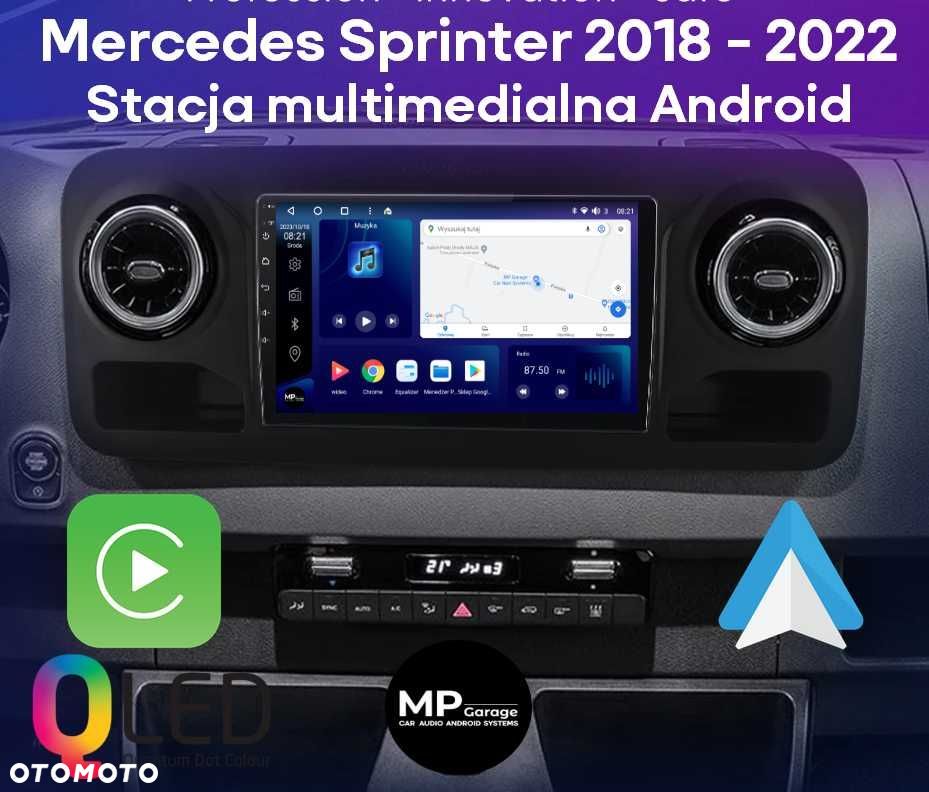 MB Sprinter W907 W910 Radio Android Nawigacja CarPlay/AA 4G Qled FV PL - 1