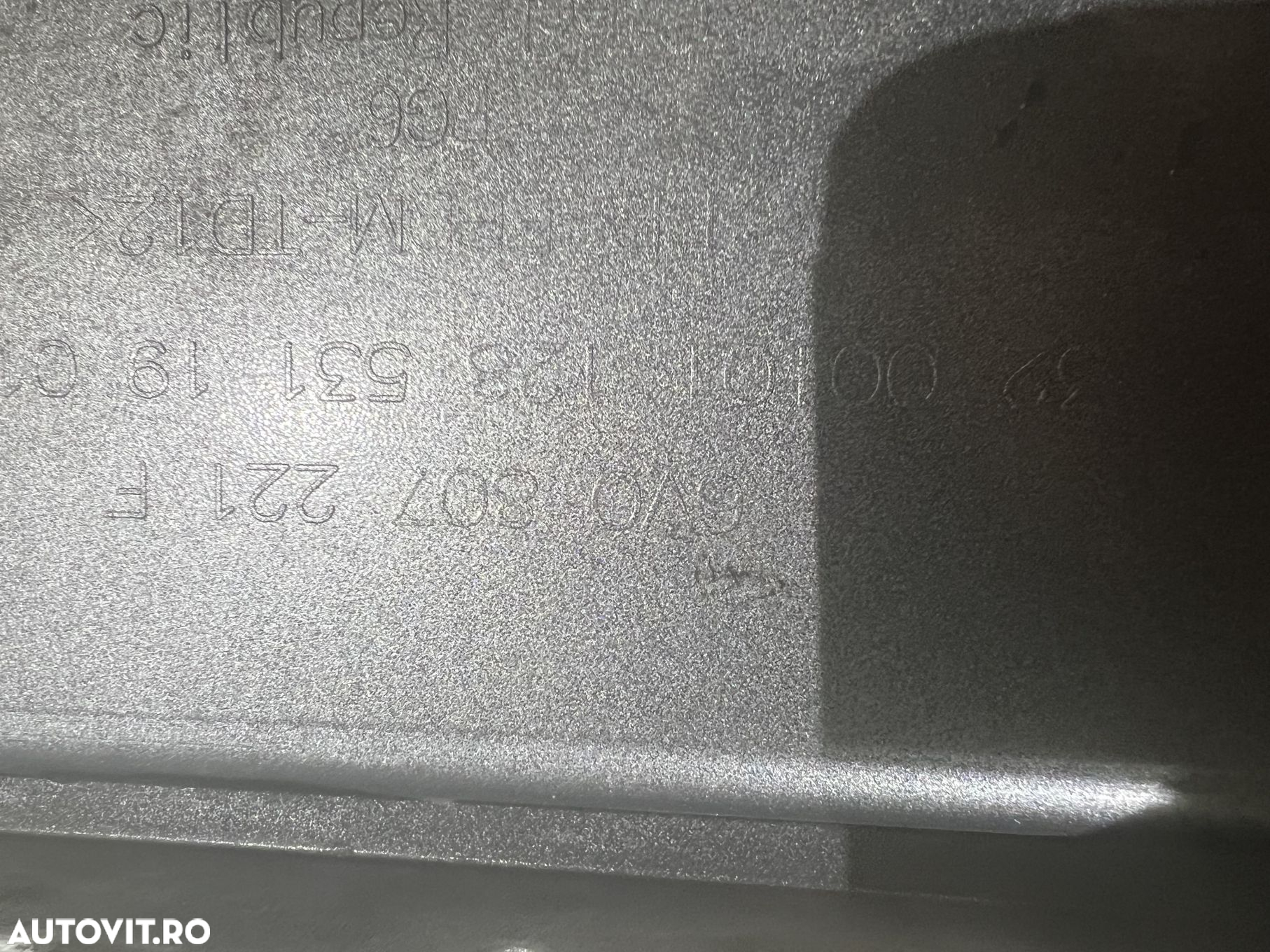 Bara fata Skoda Fabia 3 facelift, 2019, 2020, 2021, 2022, cod origine OE 6V0807221F - 12