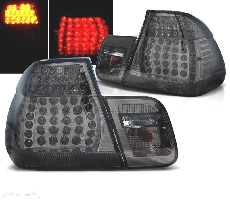 FAROLINS TRASEIROS LED BMW E46 01-05 ESCURECIDO LOOK M3 - 1