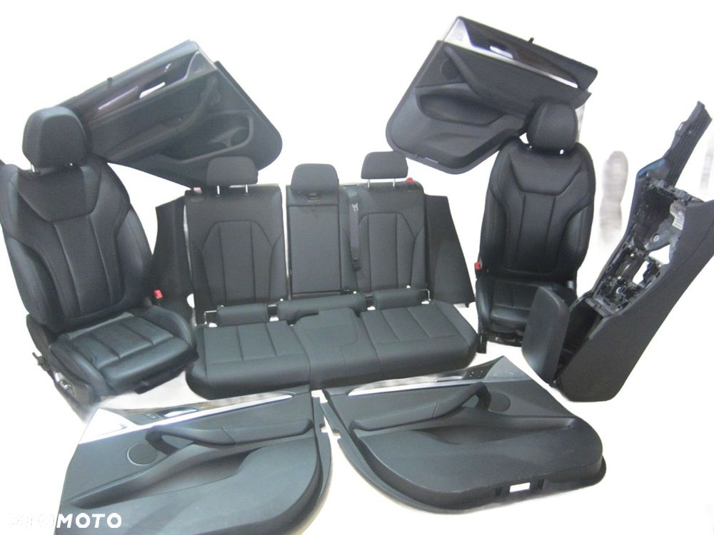 BMW X3 G01 FOTELE KANAPA BOCZKI SKÓRA WNĘTRZE CZARNE K8SW IMITATION LEATHER - 1