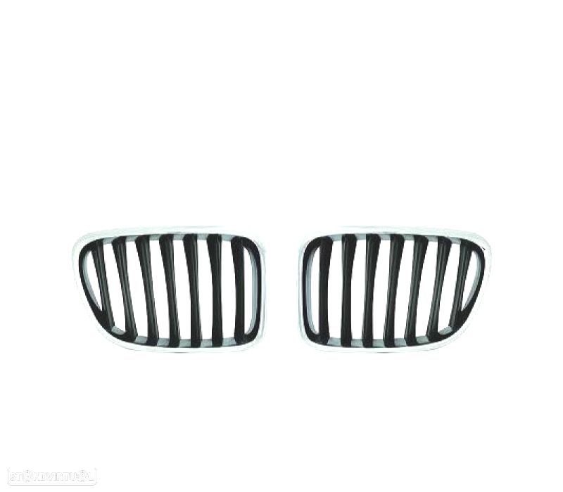 GRELHAS BMW X1 E84 09-12 LOOK M PERFORMANCE PRETO CROMADO - 1