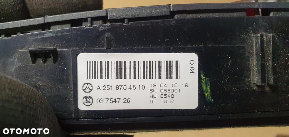 Przełącznik włącznik świateł awaryjnych grzania foteli ESP PDC Mercedes R-Klasa W251 R251 A2518704510 - 7