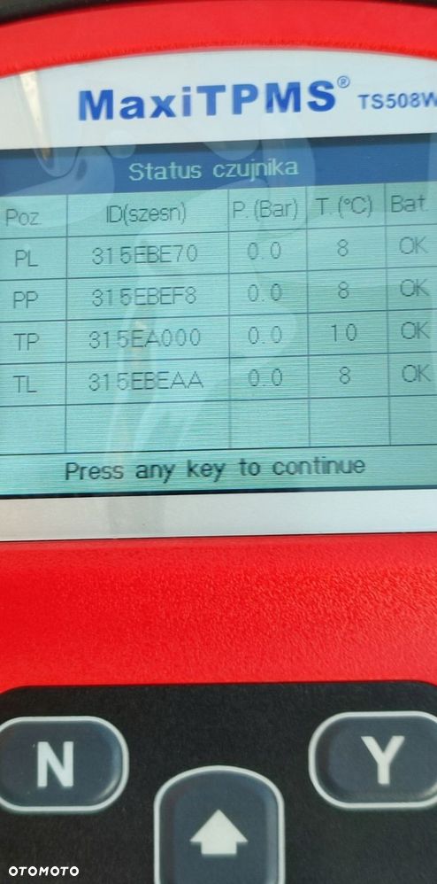 Czujniki Ciśnieni Oryg. Ford EcoSport DR3V-1A180-BA BB5T-1A150-AA Komplet - 6