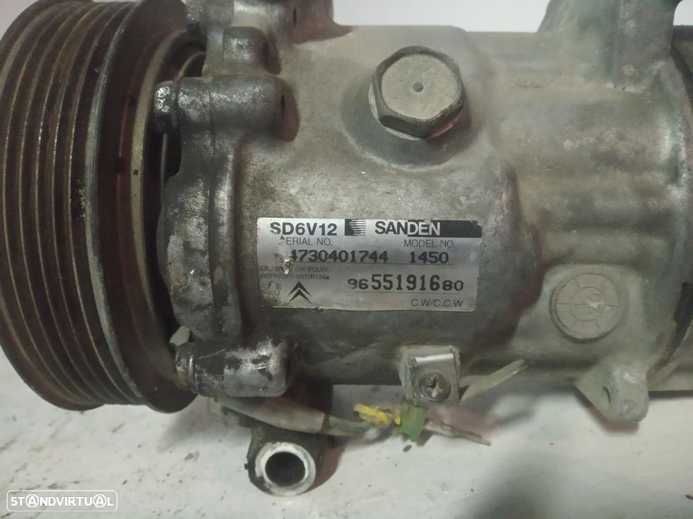 COMPRESSOR AR CONDICIONADO CITROEN C3 I 2007 -9655191680 - 1