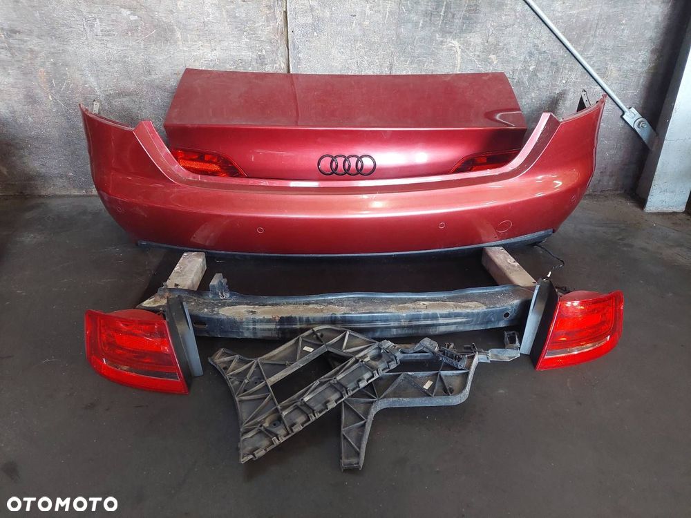 KOMPLETNY TYŁ KLAPA ZDERZAK BELKA LAMPY LAMPA AUDI A4 B8 SEDAN LZ3F - 1