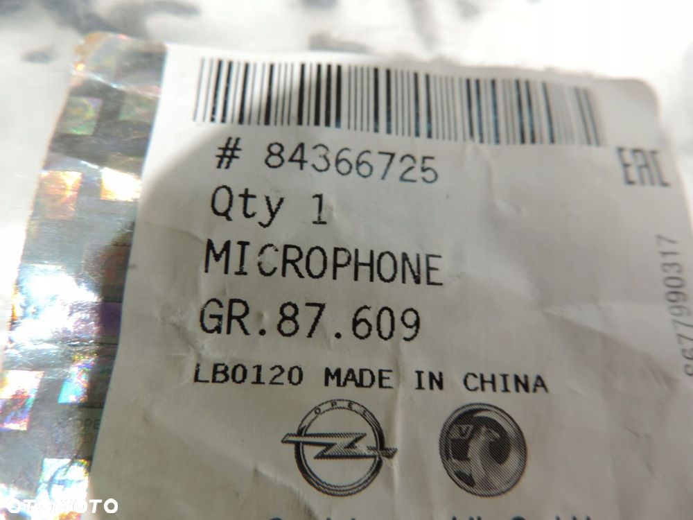 MIKROFON PODSUFITKI OPEL ZAFIRA C NOWY 84366725 - 6