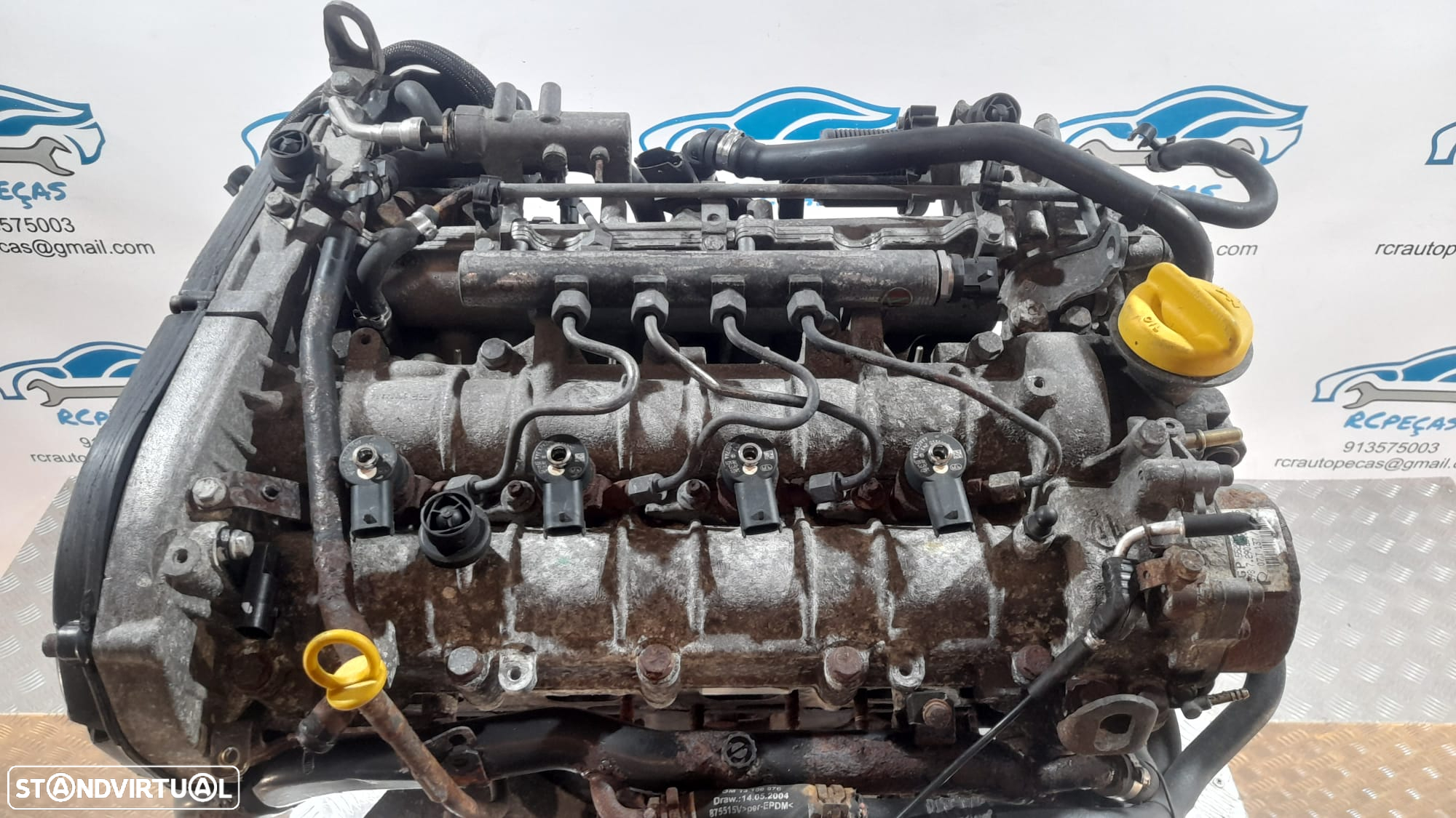 MOTOR COMPLETO 1.9 TID 16V 150CV Z19DTH SAAB 9.3 93 9-3 OPEL ASTRA H VECTRA C ZAFIRA B SIGNUM MOTOR ARRANQUE ALTERNADOR COMPRESSOR AR CONDICIONADO BOMBA DIRECAO DIREÇÃO TURBO INJETOR INJETORES - 6