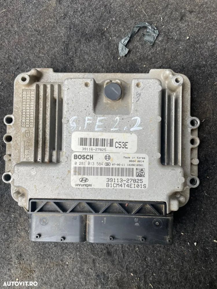 Calculator ECU motor Hyundai Santa Fe 2.2 39113-27825 C53E 0281013584 - 1