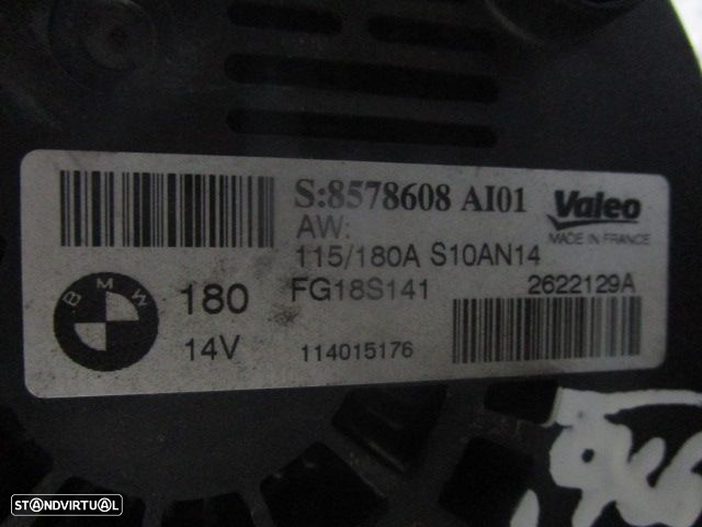 Alternador  8578608AI01 2622129A BMW F20 2014 118D BMW F31 2014 320D 163CV 5P CINZA VALEO 14V 180A - 3
