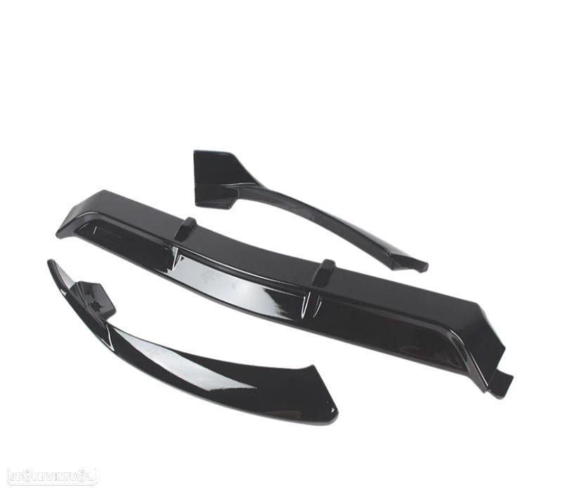 SPOILER LIP FRONTAL MERCEDES CLASE C W205 18-21 LOOK AMG PRETO BRILHANTE - 4