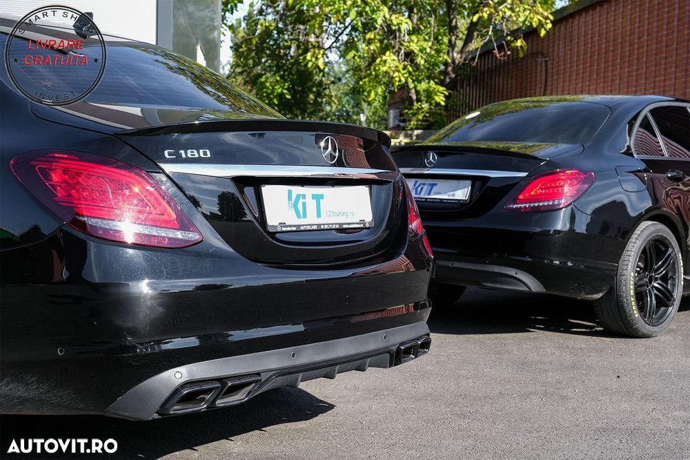 Eleron Portbagaj Mercedes C-Class W205 (2014-2020) Design Negru Lucios- livrare gratuita - 10