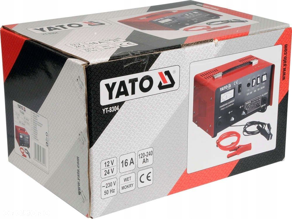 YATO ELEKTRONICZNY PROSTOWNIK AKUMULATORA BOOST 12/24V 16A 240Ah YT-8304 - 3