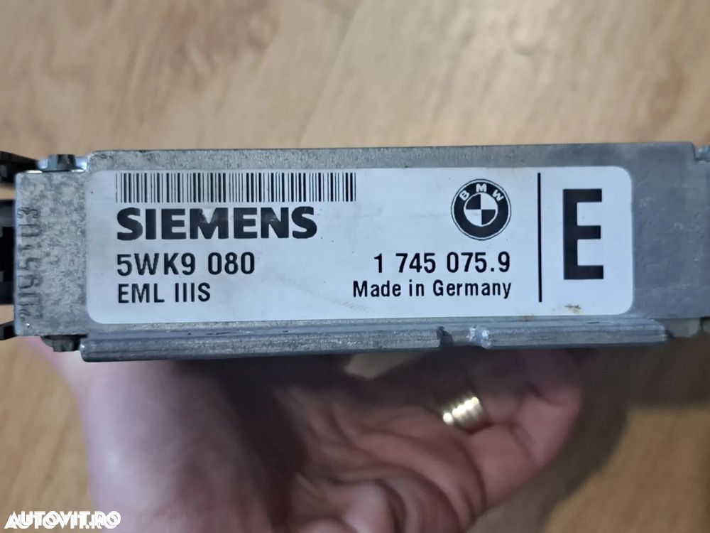 Unitate control ECU EML calculator motor Siemens Original BMW Seria 7 E38 Seria 8 E31 cod motor M73 750i 750iL 850Ci - 3