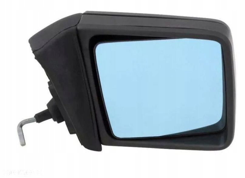 Lusterko Mercedes 190 W201 W124 E-Klasa 82-93 Prawe Czarne Mechaniczne - 1