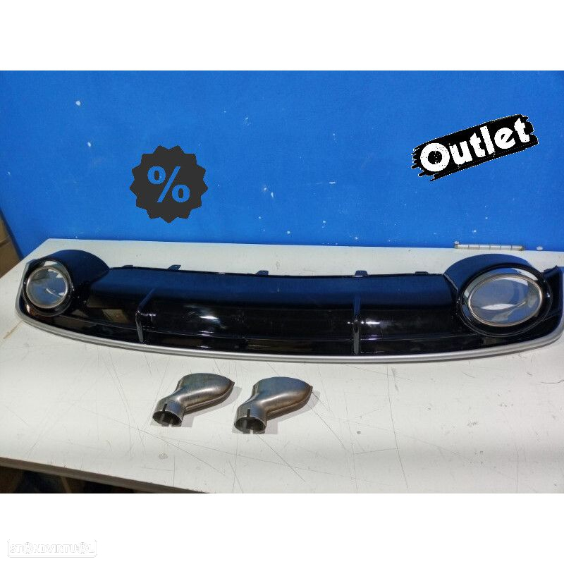C011459C1 DIFUSOR TRASEIRO AUDI A7 15-18 LOOK RS7 PRETO BRILHANTE - 4