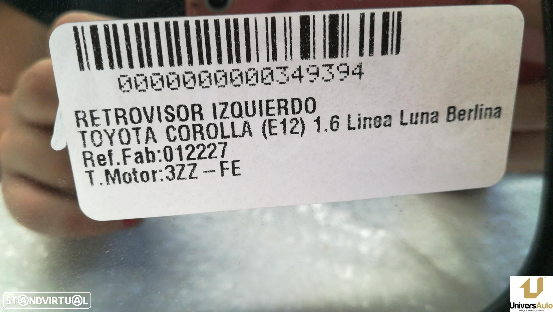 ESPELHO RETROVISOR ESQUERDO TOYOTA COROLLA 2005 -012227 - 7