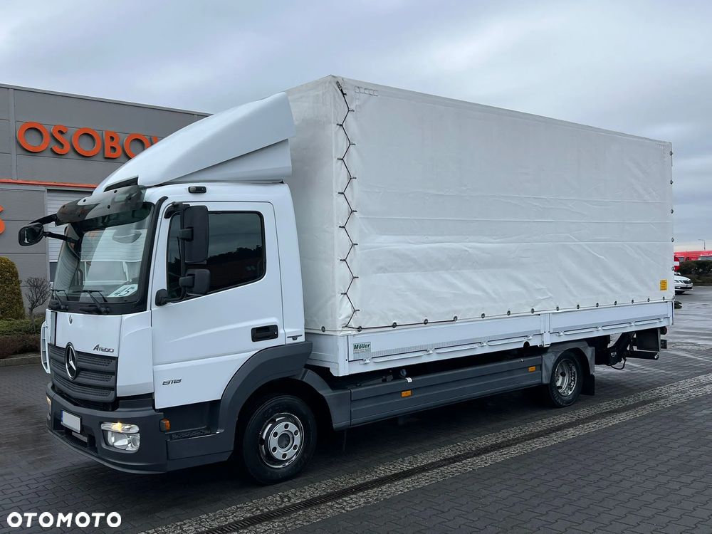 Mercedes-Benz ATEGO 818 L PLANDEKA + WINDA 3 FOTELE KLIMA PODUSZKI - 1