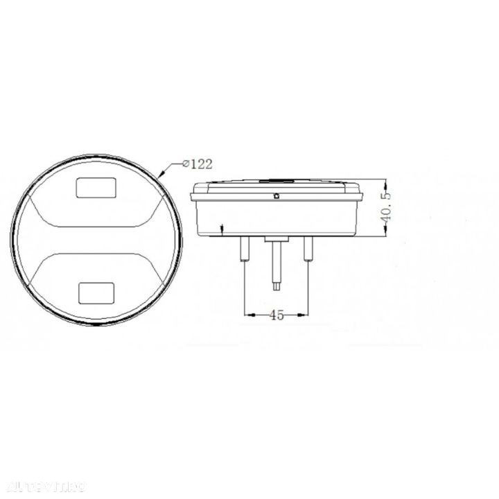 Lampa stop dubla, rotunda, LED, functii multiple - 9