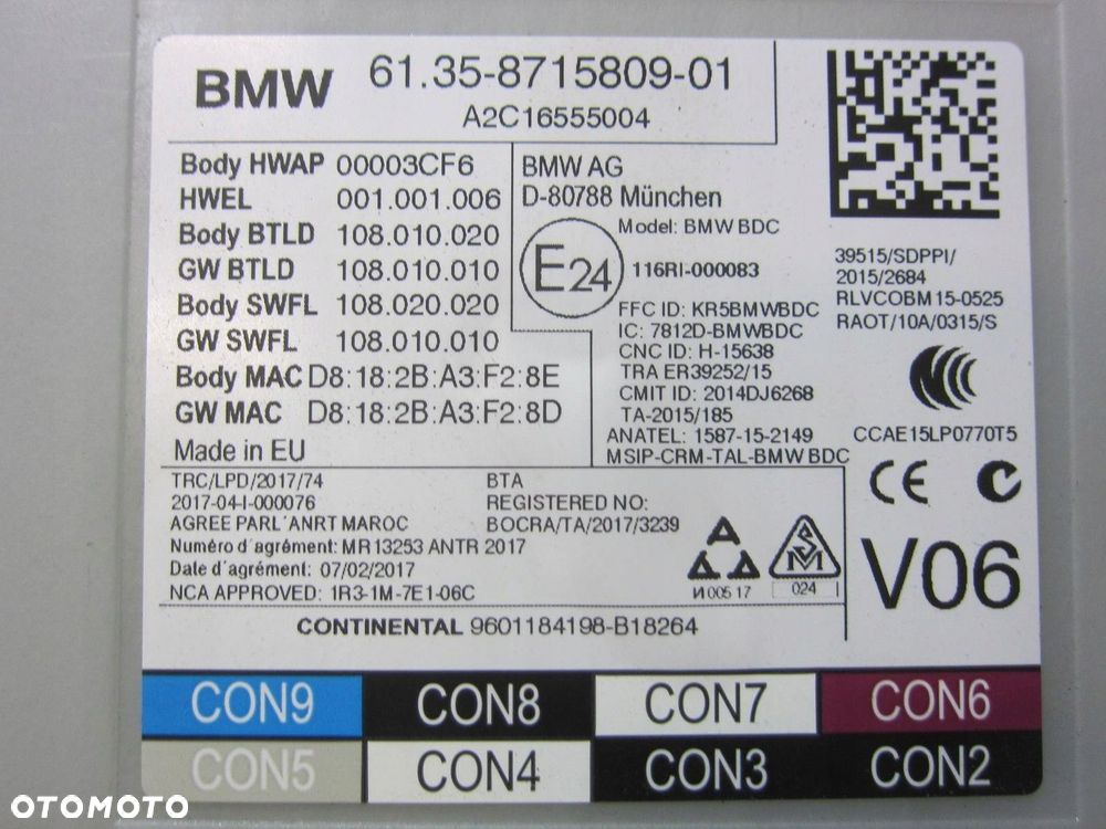 BMW X3 G01 B46 KOMPUTER STEROWNIK SILNIKA MODUŁ 8744139 12148678938 9896978 - 5