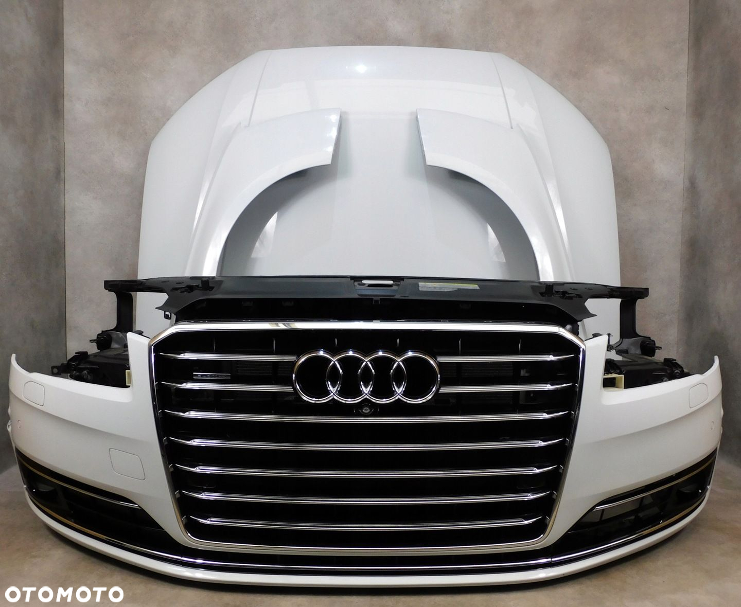 AUDI A8 D4 4H LIFT KOMPLETNY PRZÓD ZDERZAK LAMPY MASKA PAS LS9R MATRIX - 4