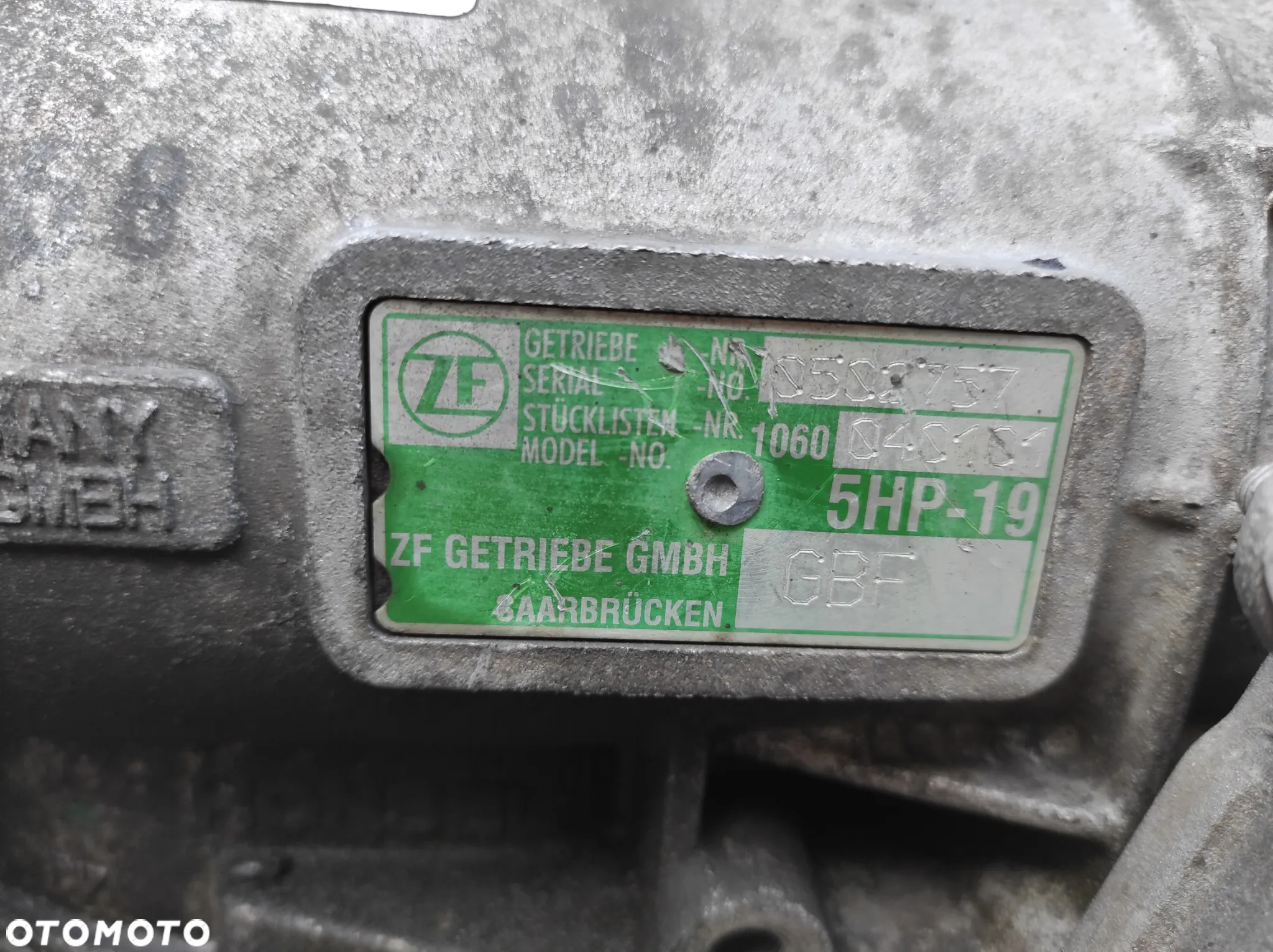 SKRZYNIA BIEGÓW AUTOMAT TIPTRONIC QUATTRO 5HP-19 GBF 1.8T AUDI A4 B6 B7 WYSYŁKA !!!! - 6