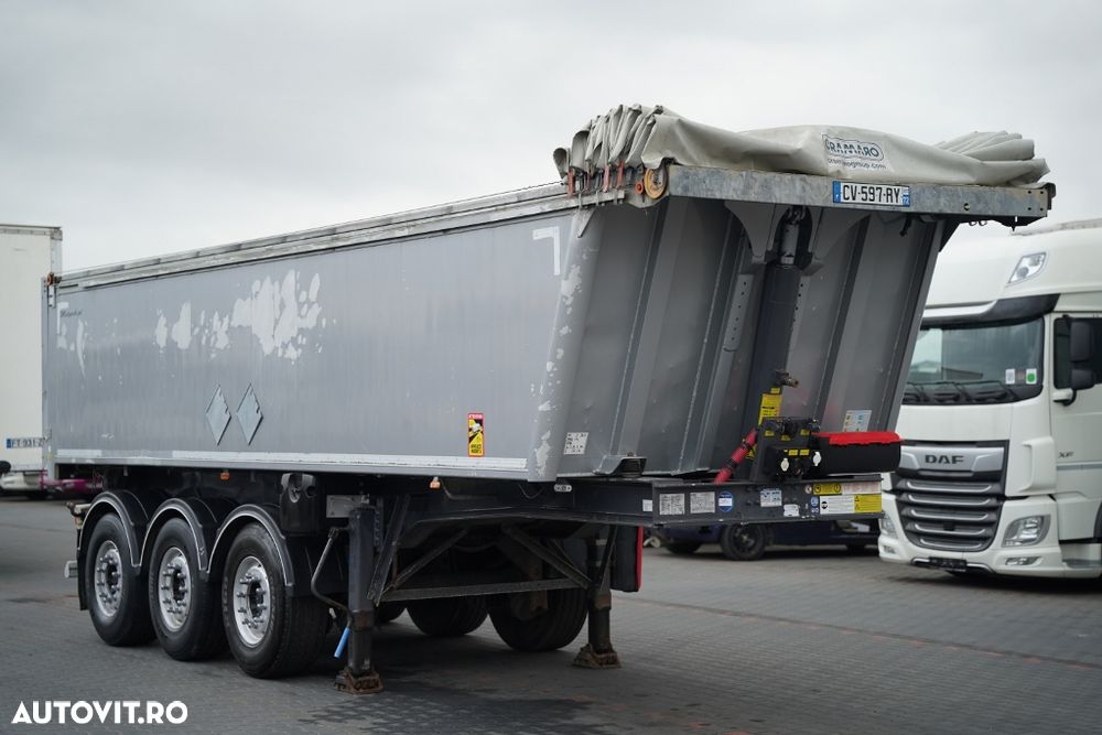 Stas / BASCULATOR - 28 m3 / ALUMINIU / AXĂ RIDICATĂ / CORTINĂ ELECTRICĂ / GREUTATE: 5.260 KG / - 8