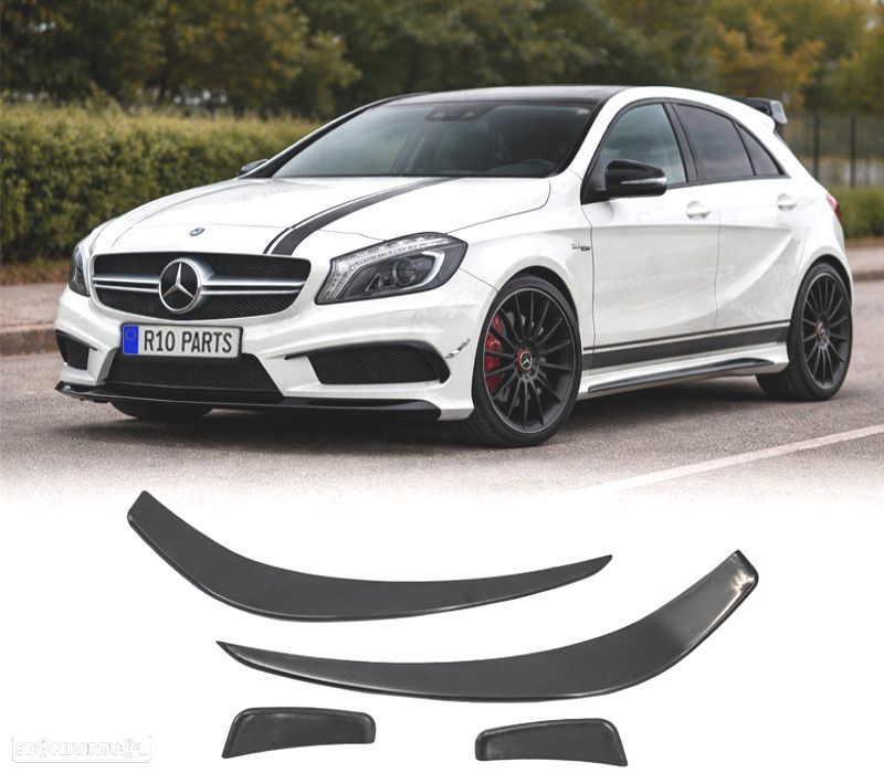 LIP LATERAL DE PARA-CHOQUES MERCEDES CLASE A W176 AERO KIT LOOK A45 - 1