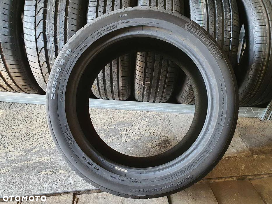 1x Opona letnia 245/45/18 CONTINENTAL SportContact 5 - 96W Gąbka 6.5mm - 2