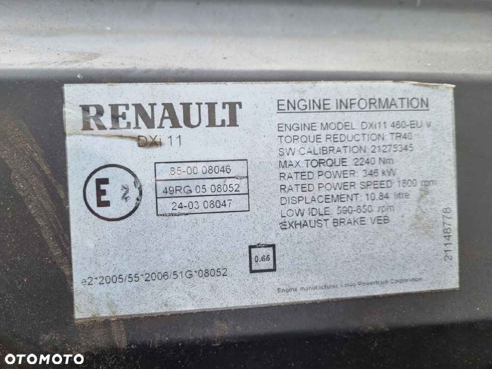 SILNIK BEZ OSPRZĘTU Renault Premium 10,84 L 460KM DXi DXi11 - 9