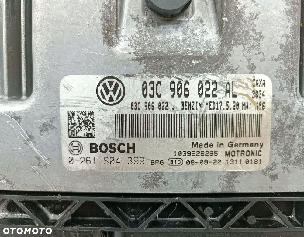 KOMPUTER SILNIKA STEROWNIK VW 1.4 TSI CAXA 03C906022AL 0261S04399 - 2