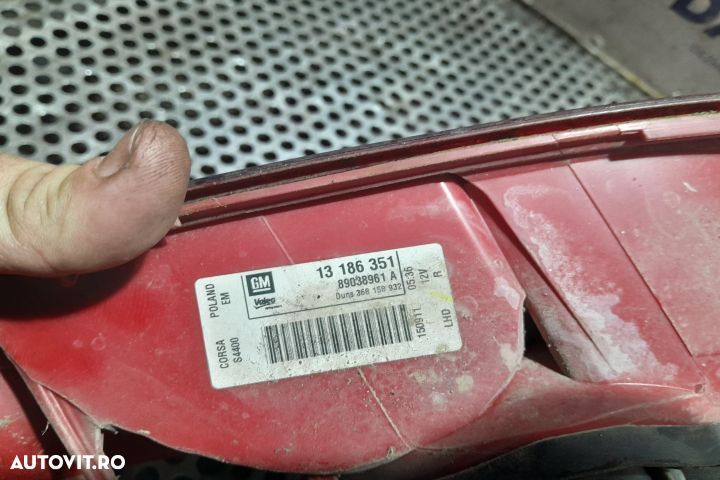 Lampa / Tripla stop dreapta pe aripa 13186351 13186351 Opel Corsa D [ - 4