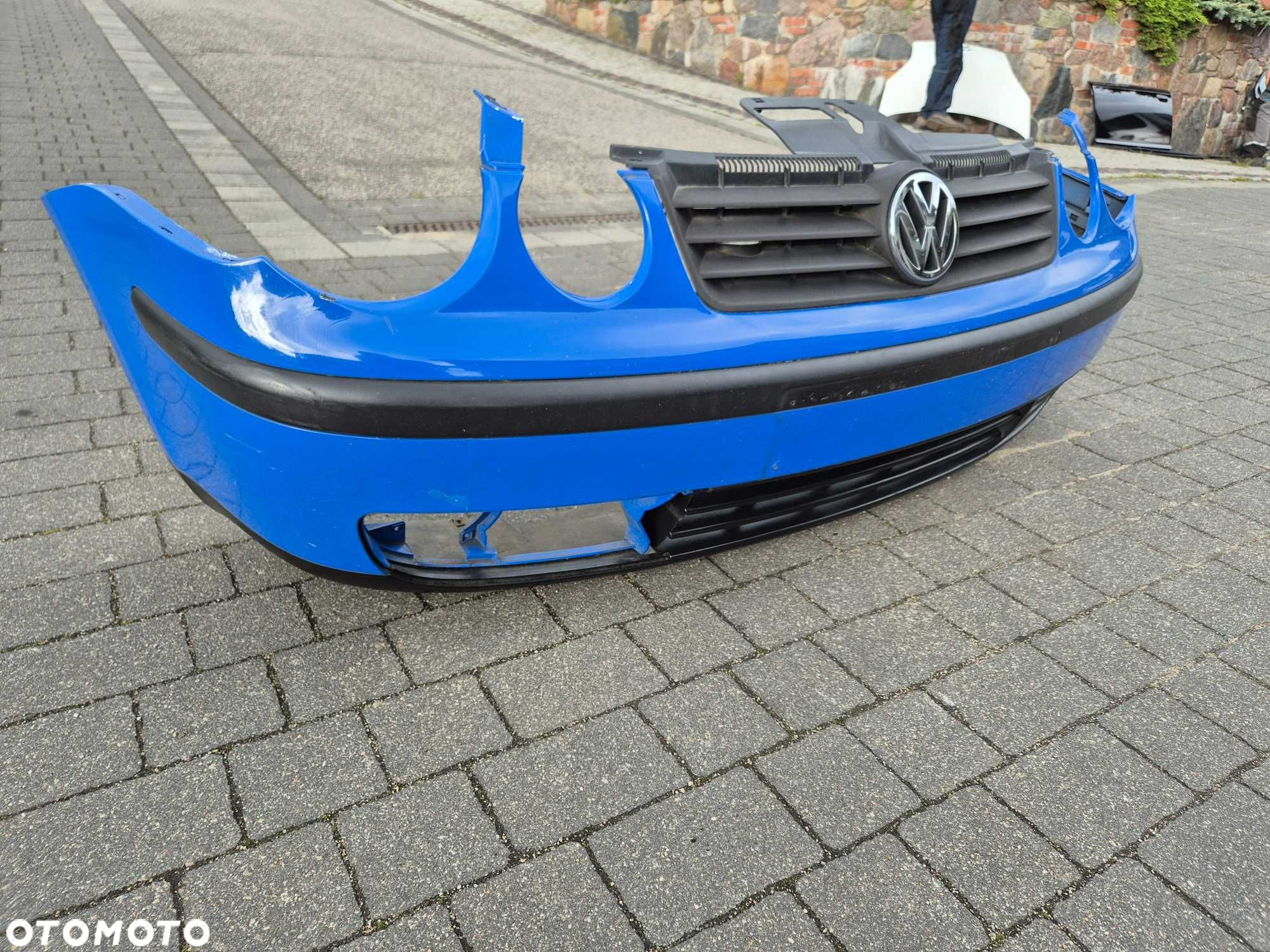 vw polo 9n oko okular zderzak przód przedni grill niebieski komplet - 4