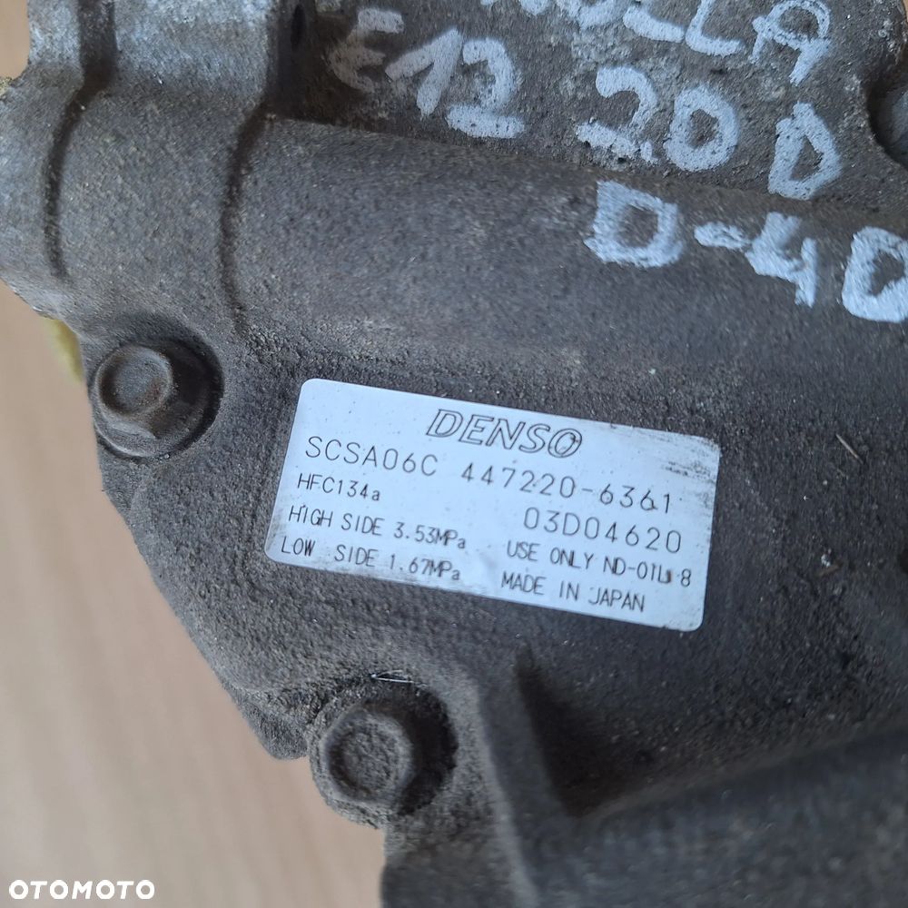 SPREZARKA KLIMATYZACJI COROLLA E12 2.0 D4D 447220-6361 - 4