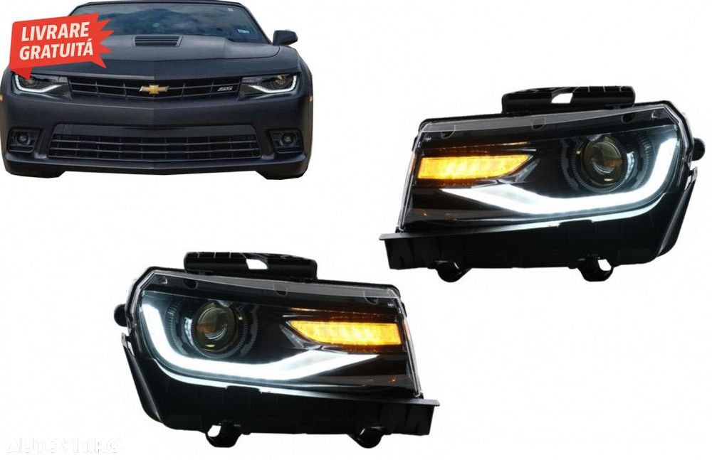 Faruri LED DRL Chevrolet Camaro (2014-2015) cu Semnal Dinamic Conversi - 1