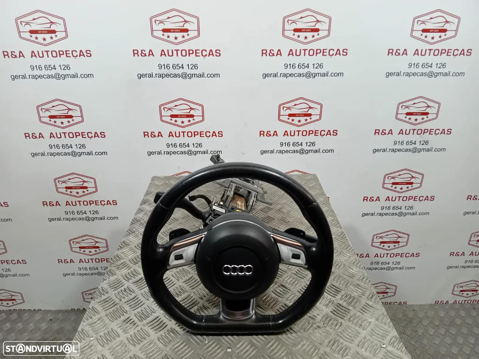 Volante pele Audi TT 8J 8J3 Flat Bottom - 3