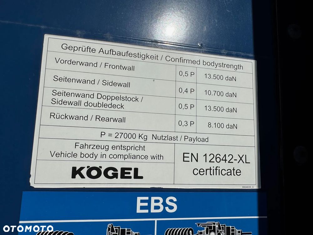 Kögel Mega 2,90-3,00m, 435/50R19,5, SAF!! - 31