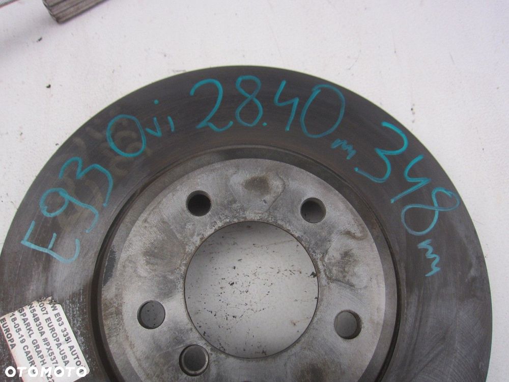 BMW E90 330i 335i TARCZE HAMULCOWE PRZEDNIE PRZÓD 348X30 34116770729 ORYG - 9