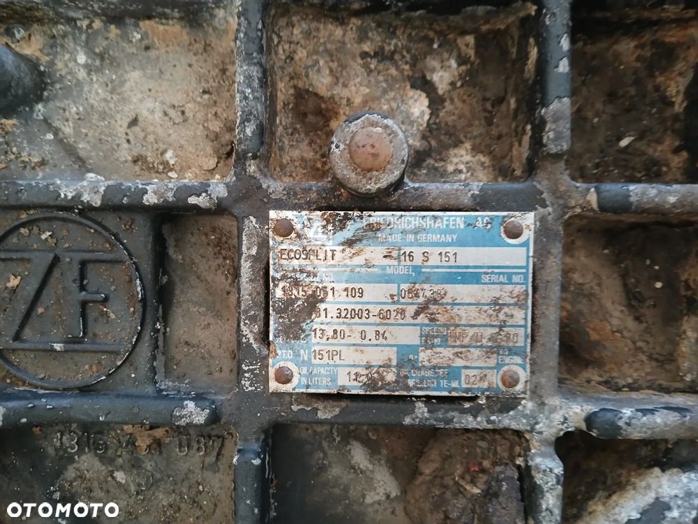 SKRZYNIA BIEGÓW ZF 16S151 MAN 81.32003-6020 13,80 - 0,84 - 4
