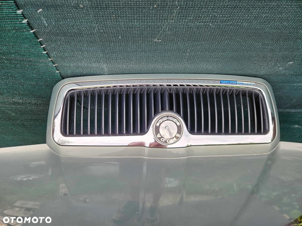 Maska Pokrywa Silnika Atrapka Gril Znaczek Przód Przednia 9596 Szara Zielona Skoda Octavia I 1 Lift - 3