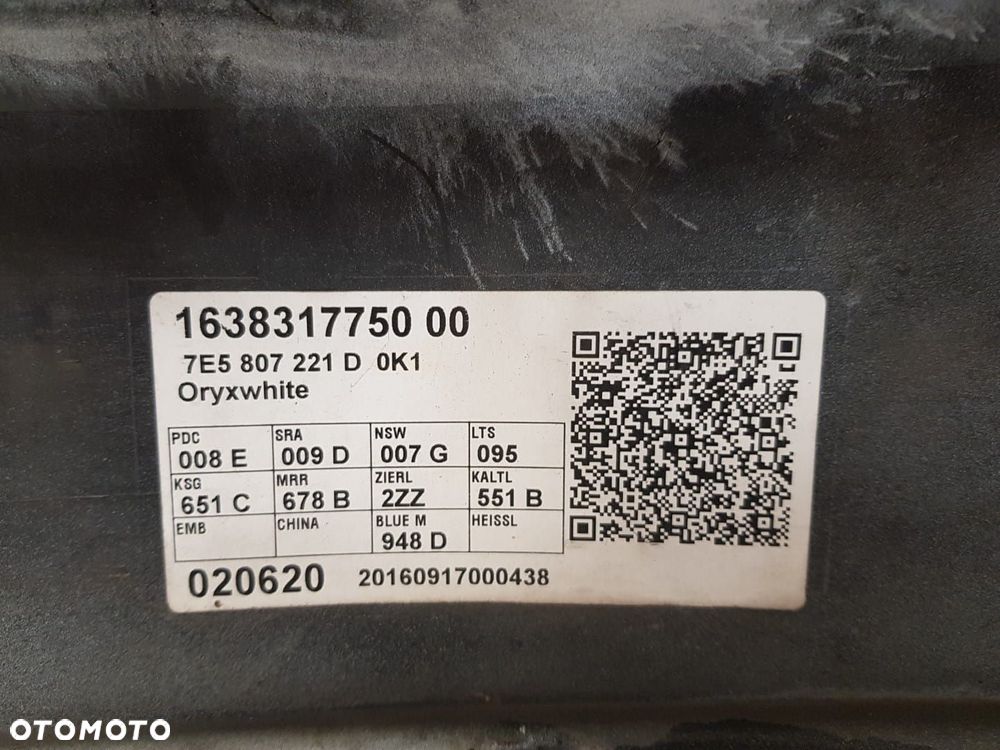 VW T6 15-20 ZDERZAK PRZEDNI PRZÓD BIAŁY MULTIVAN CARAVELLE 7E5807221D ORYXWHITE - 11