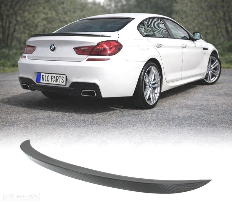SPOILER TRASEIRO BMW SERIE 6 F12 F13 F06 CARBONO - 1
