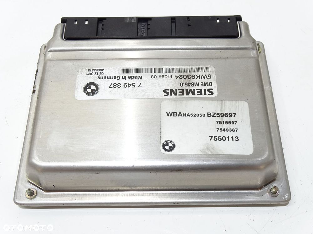 STEROWNIK KOMPUTER SILNIKA BMW E60 M54 MANUAL 7549387 - 1