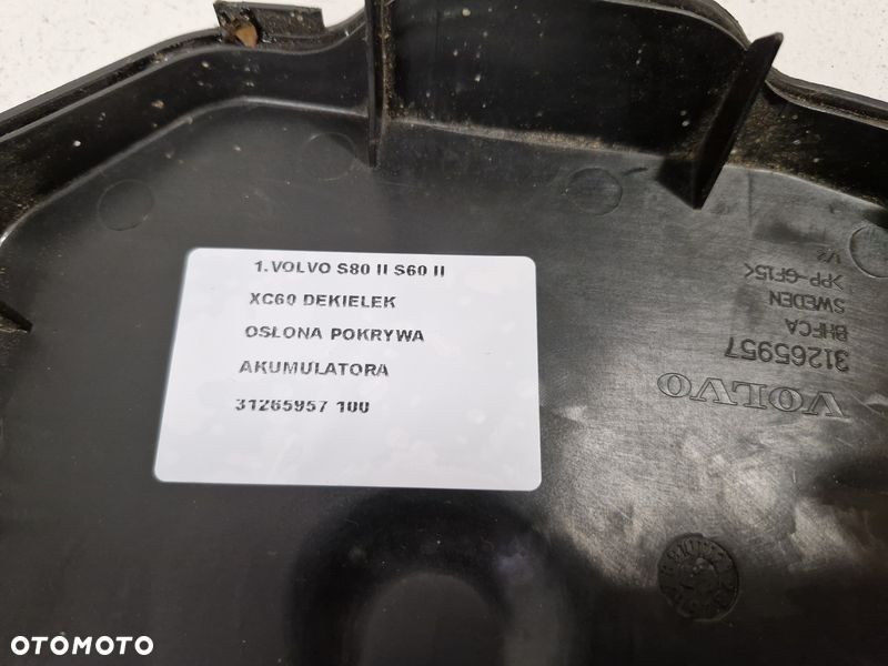volvo s60 s80 2 ii osłona pokrywa akumulatora dekielek 31265957 - 2