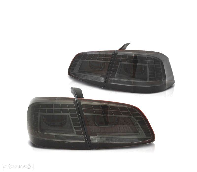 FAROLINS TRASEIROS VOLKSWAGEN VW PASSAT 10-14 LED CROMADO FUMADO - 1