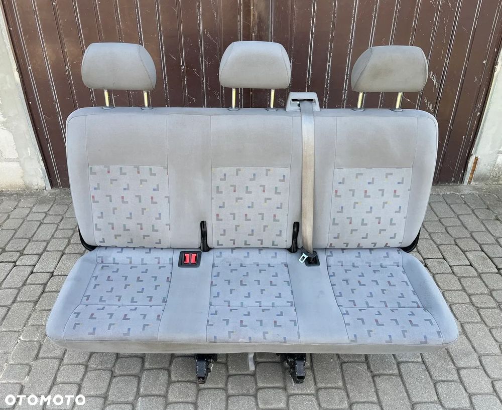 KANAPA ŁAWKA TRÓJKA 3 RZĄD TYŁ FOTEL TAPICERKA MATERIAŁ L LLL VW T5 LIFT T6 CARAVELLE TRANSPORTER EU - 1